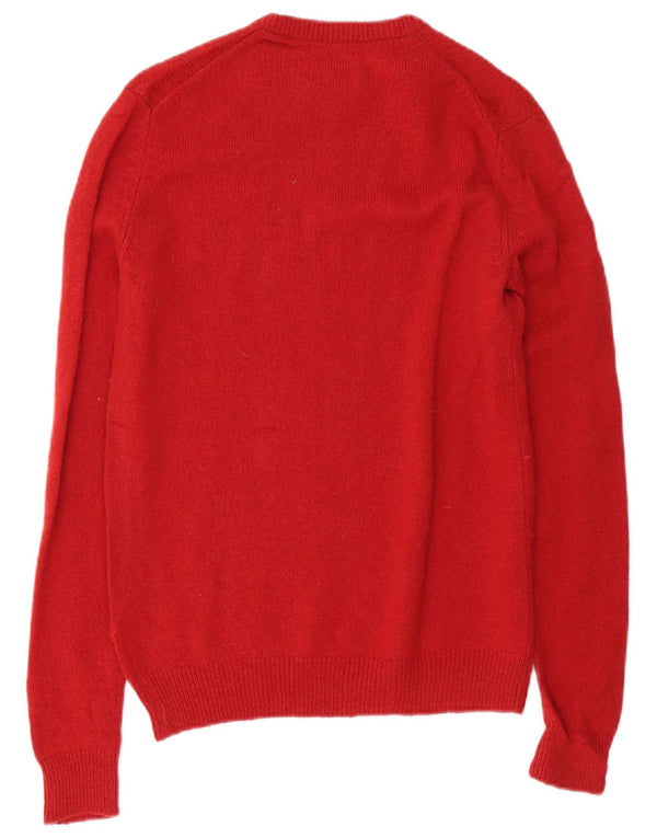 Maglione girocollo da uomo Farah XS in lana d'agnello rossa