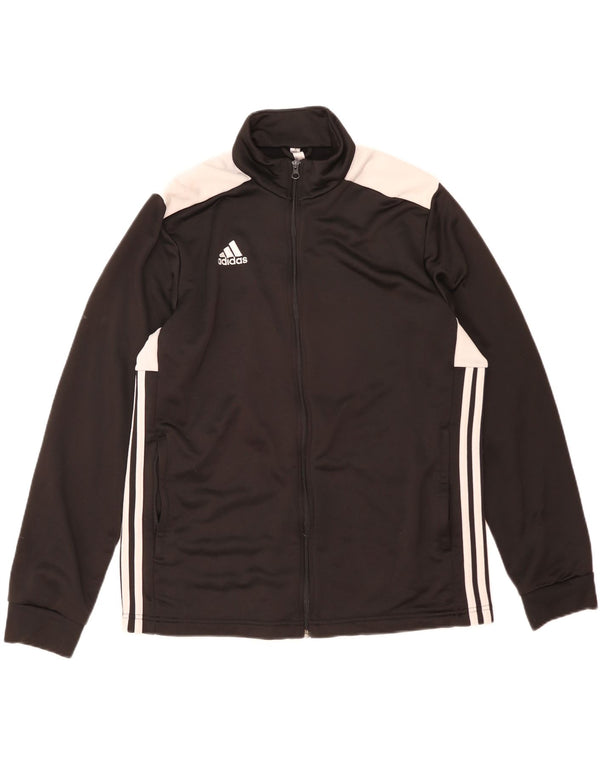 Giacca da tuta da uomo Adidas XL in poliestere color block nero