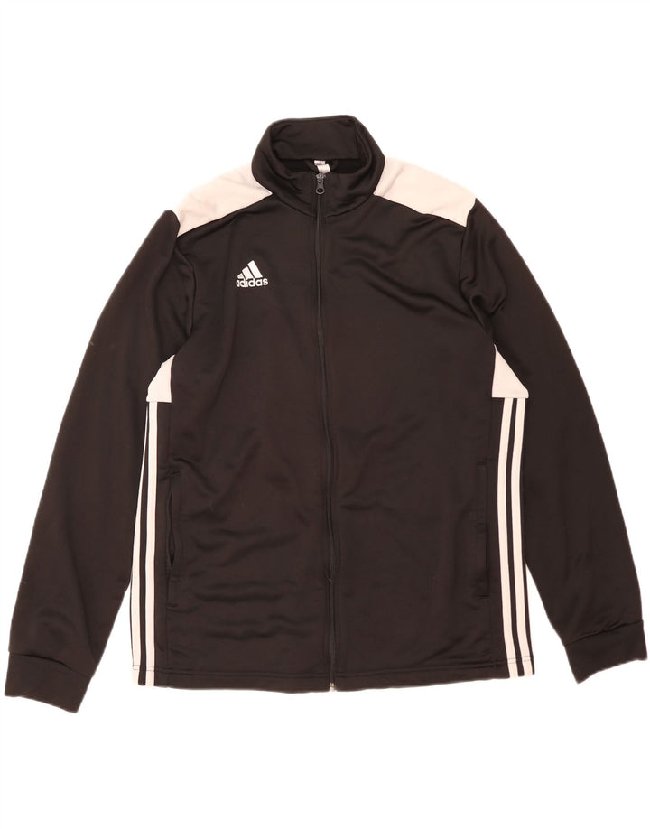 Giacca da tuta da uomo Adidas XL in poliestere color block nero