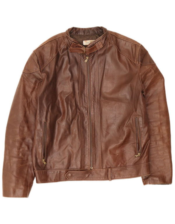 Giacca in Pelle Uomo Bata IT 52 XL Pelle Marrone