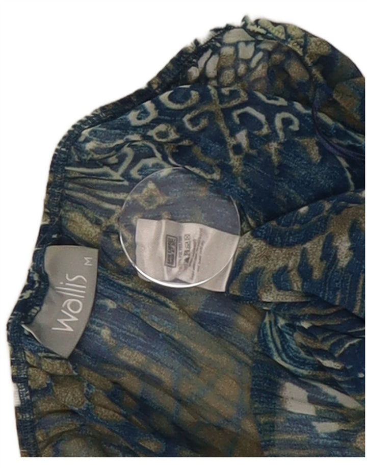 Abito a strati a maniche lunghe da donna Wallis UK 12 Poliestere Paisley blu medio