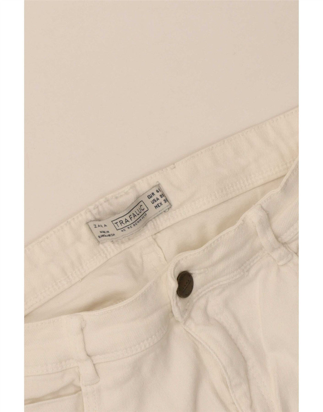 Jeans Zara Trafaluc Slim da donna EU 40 Medio W30 L30 Bianco