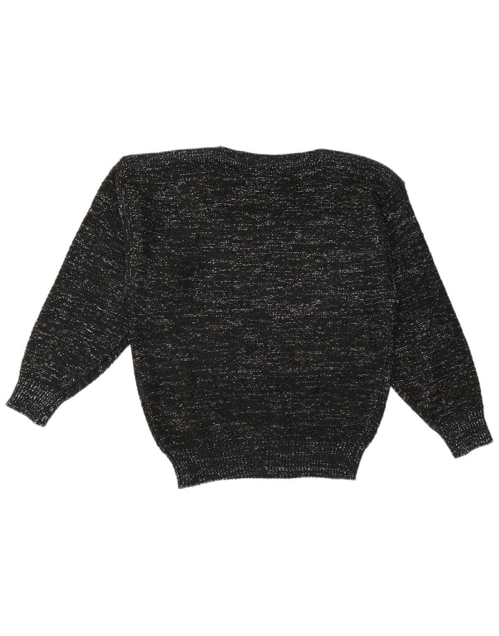 C&A Maglione da donna con scollo a barca EU 40 Acrilico chiazzato nero medio