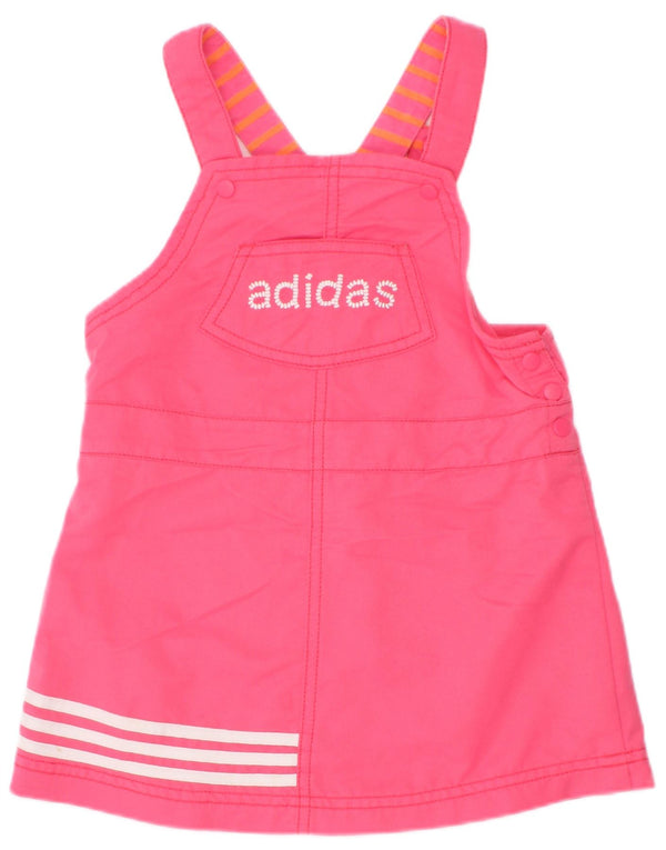 Abito salopette grafico Adidas per ragazze 2-3 anni in poliestere rosa