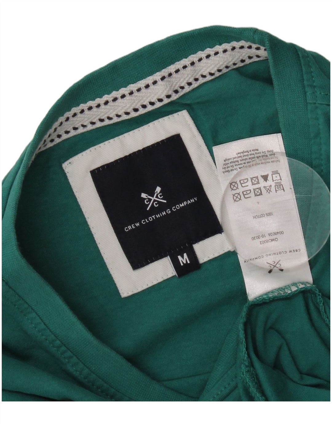 Crew Clothing T-shirt da uomo Top in cotone verde medio