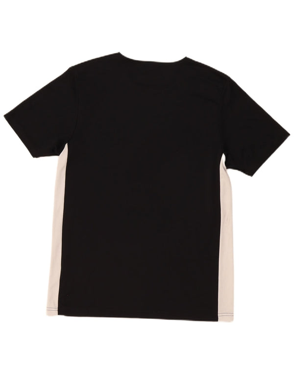 T-shirt Adidas Climalite da uomo Top in poliestere color block medio nero