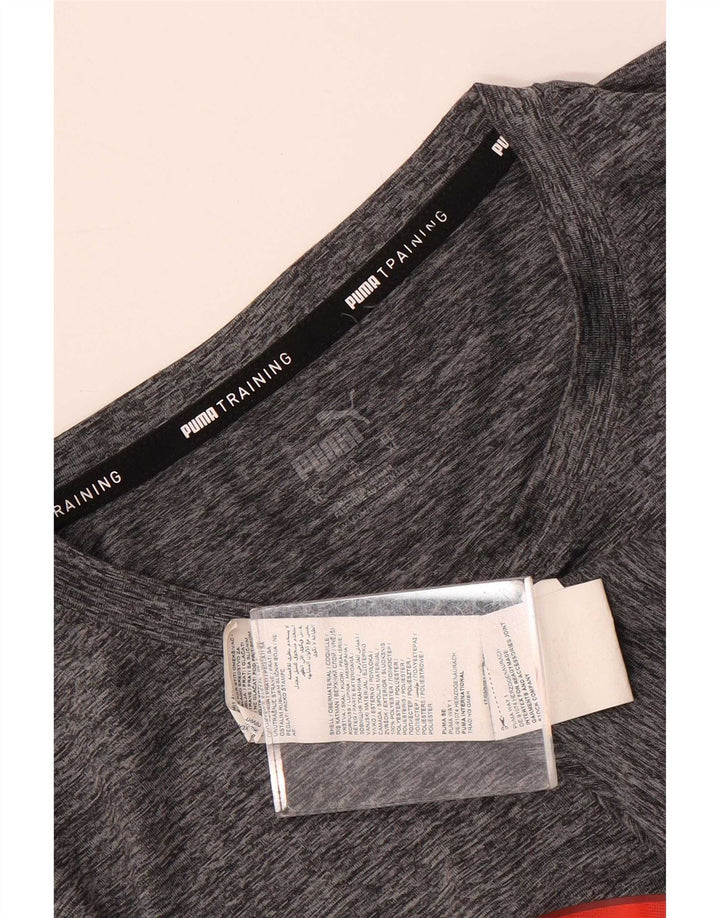 T-shirt grafica da allenamento Puma da uomo XL poliestere chiazzato grigio