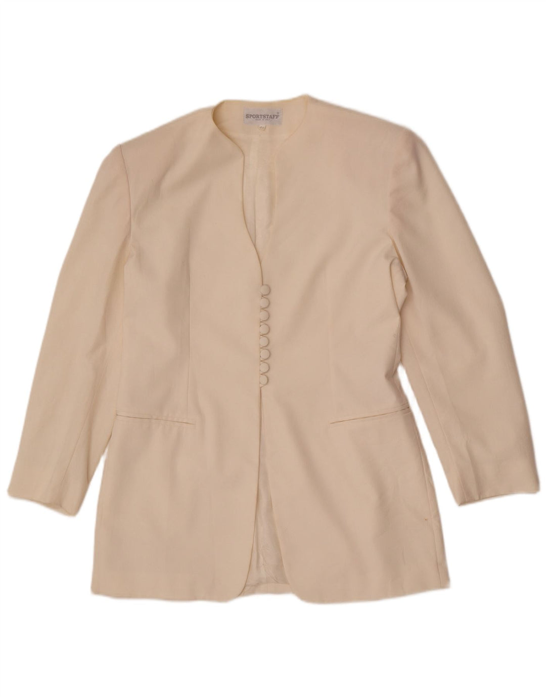 Giacca blazer da donna Sportstaff IT 46 Large Poliestere bianco