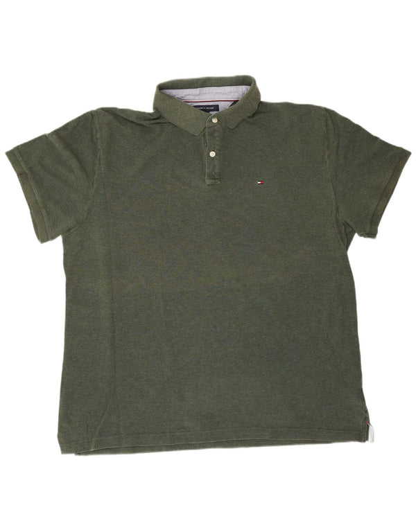 Polo da uomo su misura Tommy Hilfiger 2XL cotone verde