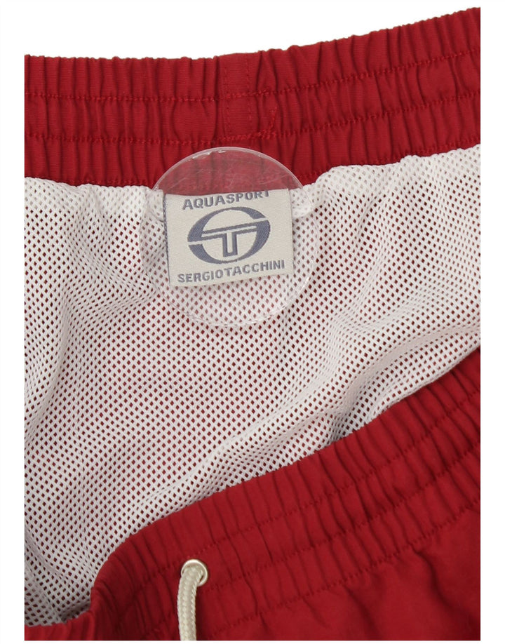 Pantaloncini da bagno da uomo Sergio Tacchini 2XL Rosso Colourblock in poliammide