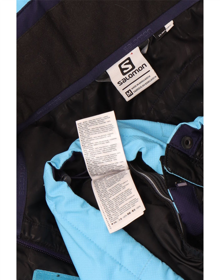 Giacca da sci con cappuccio da donna Salomon UK 14 poliestere blu medio