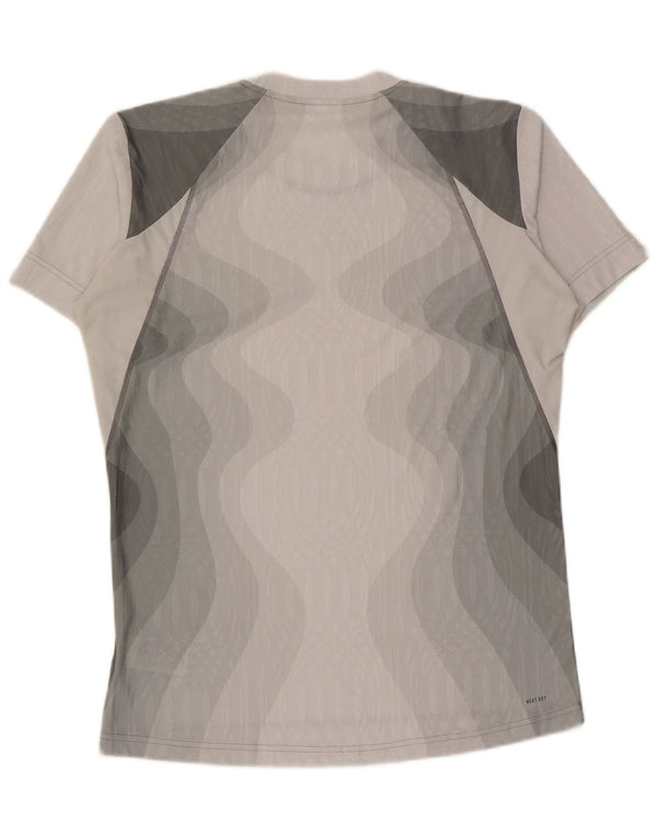 T-shirt grafica Adidas da uomo Aeroready, grande, in poliestere tie-dye grigio