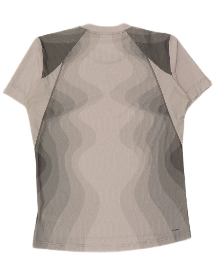 T-shirt grafica Adidas da uomo Aeroready, grande, in poliestere tie-dye grigio