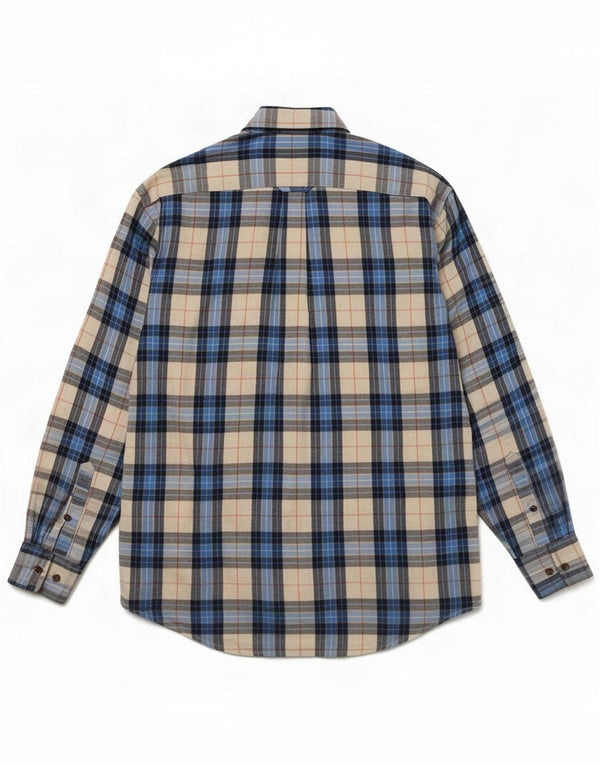 Camicia da uomo Izod in cotone scozzese blu medio
