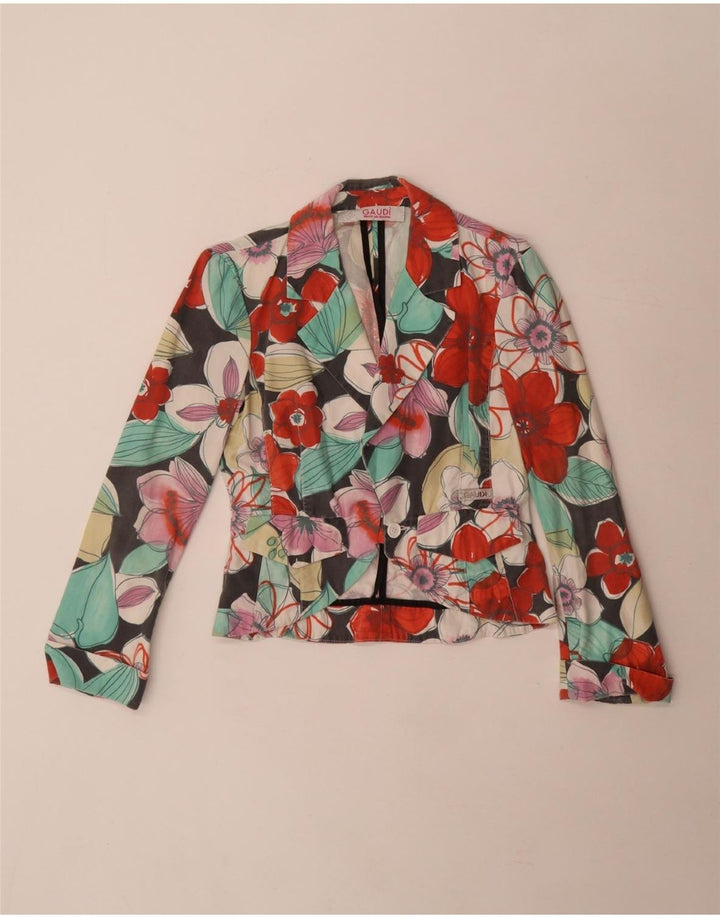Giacca blazer da donna a 2 bottoni Gaudi EU 40 medio multicolore floreale
