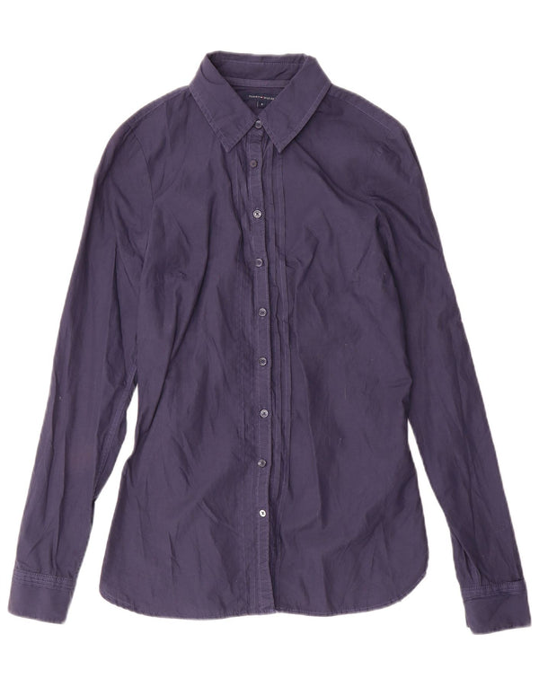Camicia da donna Tommy Hilfiger US 4 Small in cotone blu navy