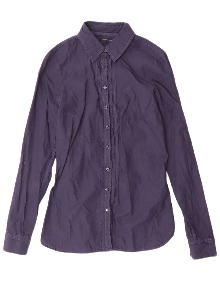 Camicia da donna Tommy Hilfiger US 4 Small in cotone blu navy