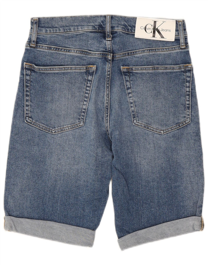 CALVIN KLEIN Pantaloncini di jeans da uomo W29 piccoli in cotone blu