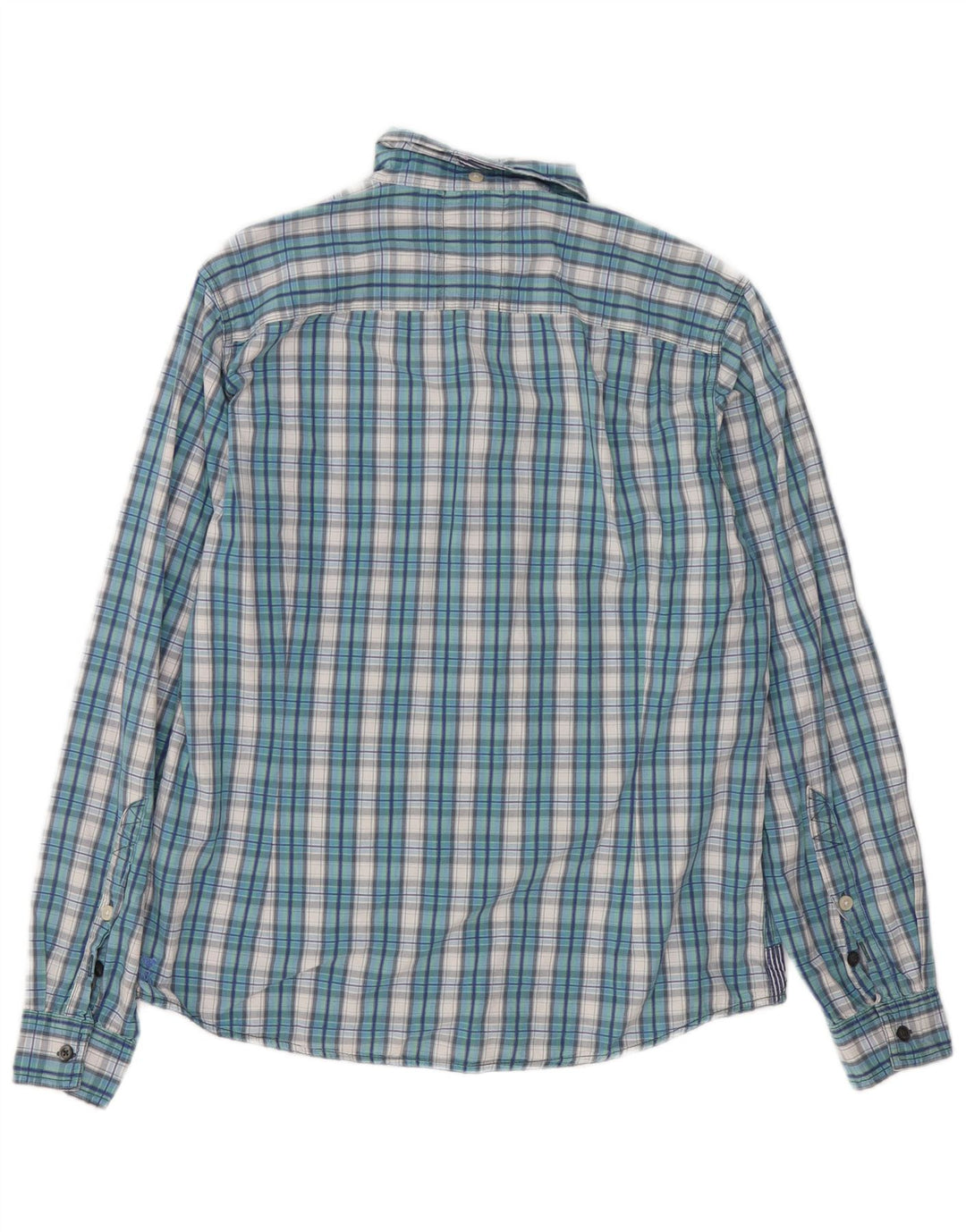 Camicia slim fit da uomo White Stuff in cotone a quadri blu medio