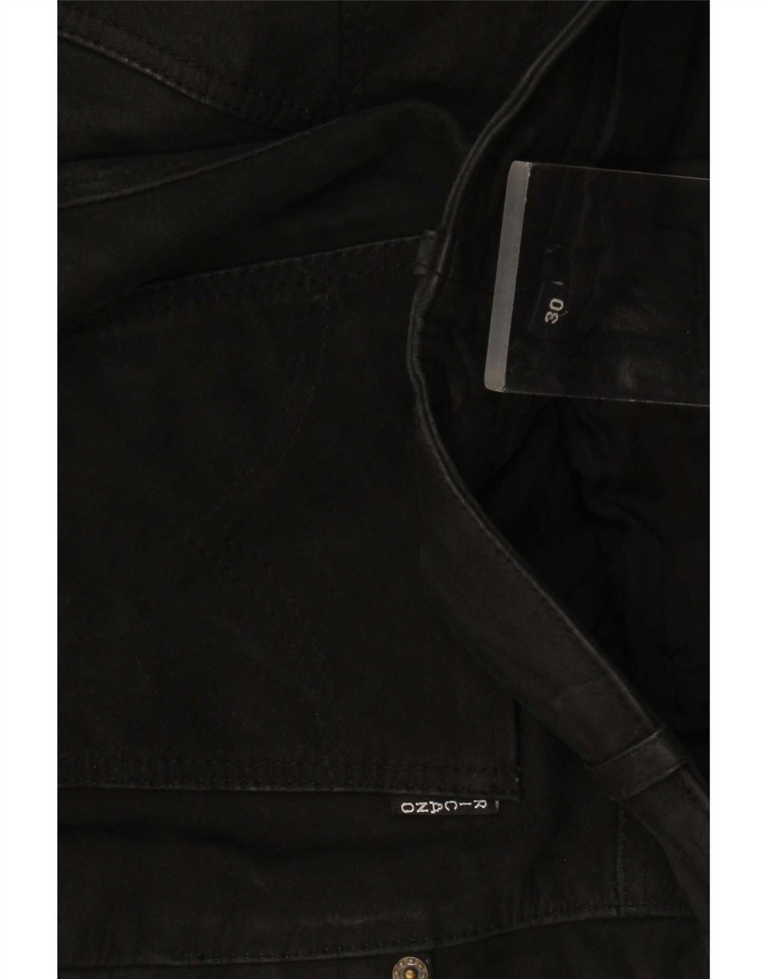 Pantaloni in pelle da uomo Ricano W30 L32 Neri
