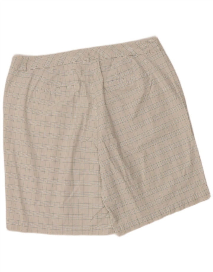 Bermuda da donna Dockers W38 XL scozzese bianco sporco