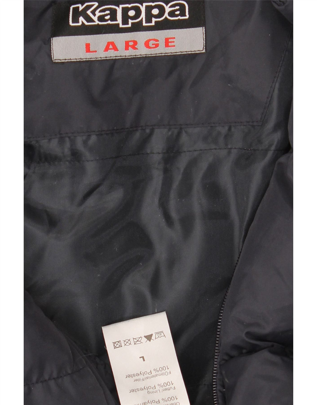 Giacca imbottita grafica da uomo KAPPA UK 40 grande poliestere blu navy