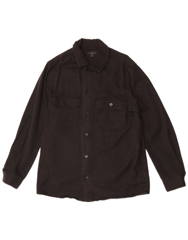 Camicia Cos da uomo in denim piccola Lyocell nera