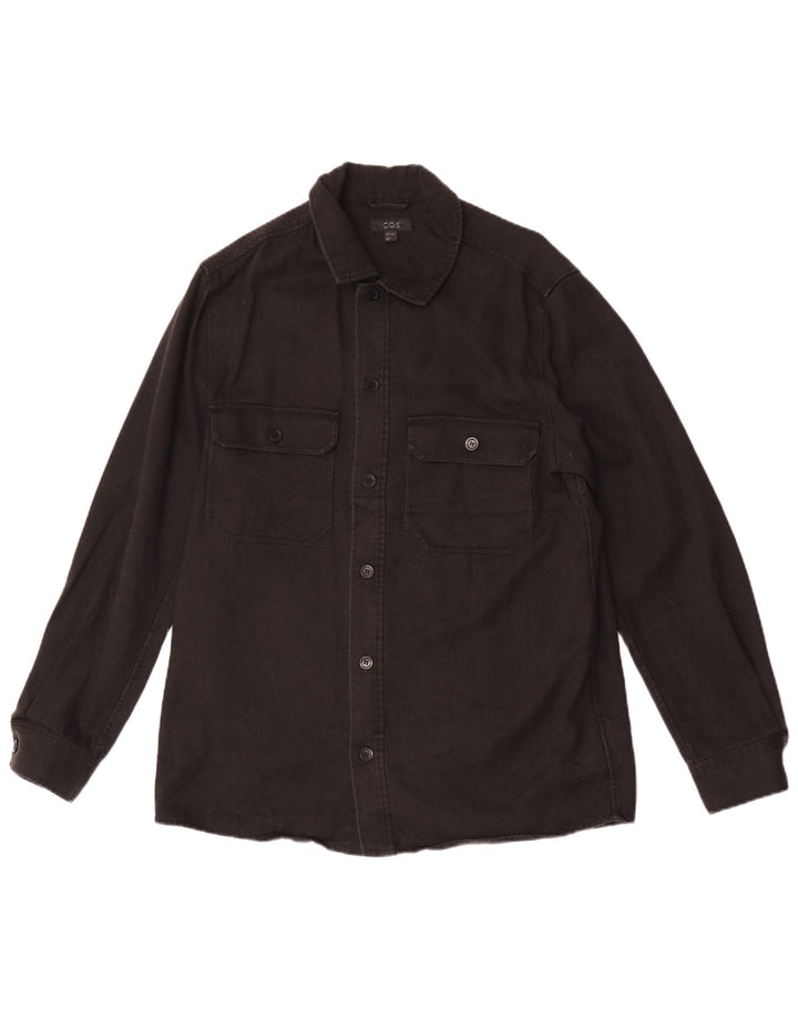 Camicia Cos da uomo in denim piccola Lyocell nera