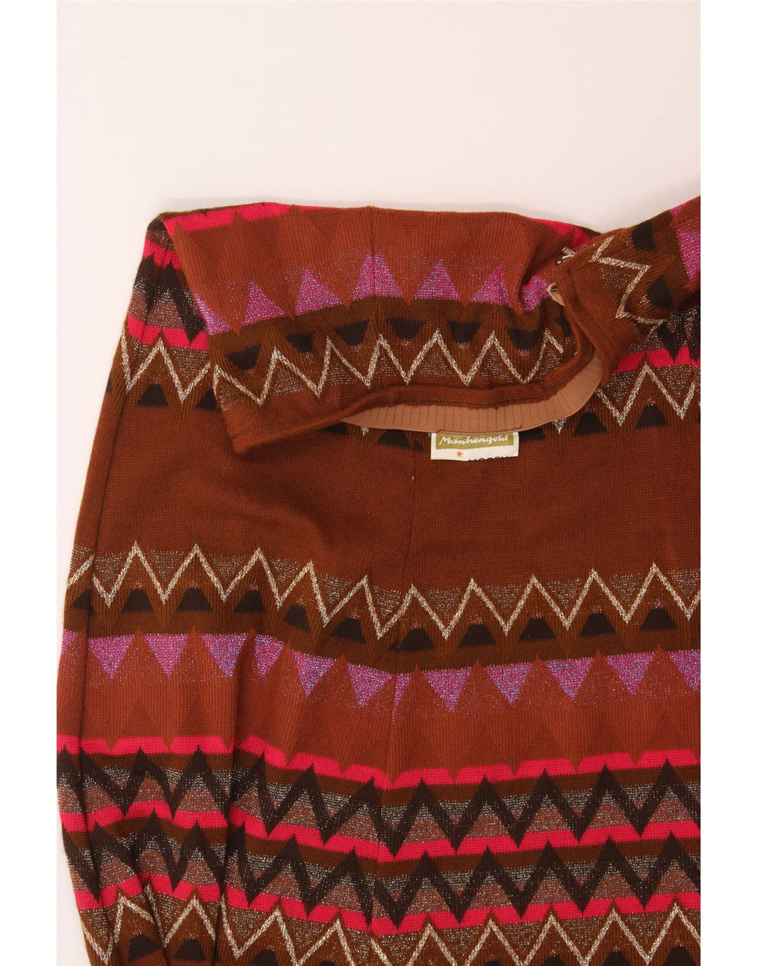 Gonna maxi svasata da donna VINTAGE IT 42 media W30 multicolore geometrica