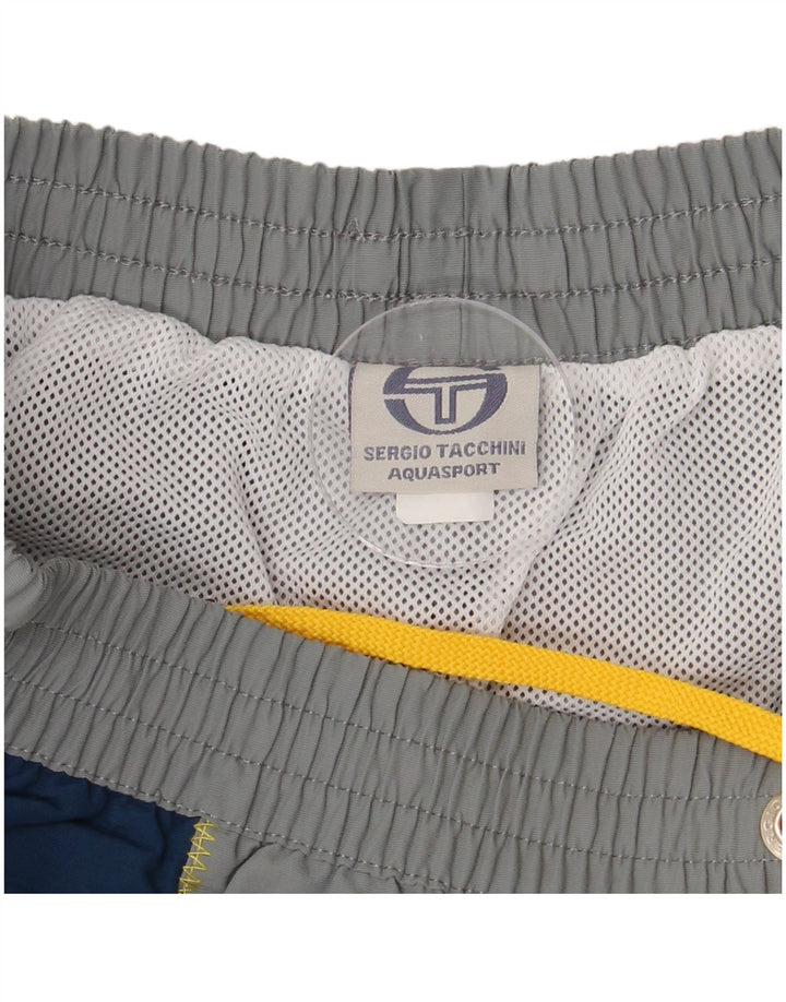 SERGIO TACCHINI Pantaloncini da bagno grafici da uomo XL Poliammide color block grigio