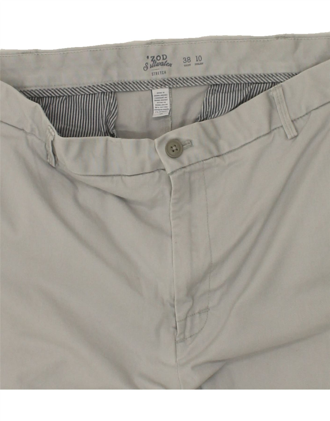 IZOD Mens Chino Shorts W38 XL Grey Cotton Vintage Izod and Second-Hand Izod from Messina Hembry 