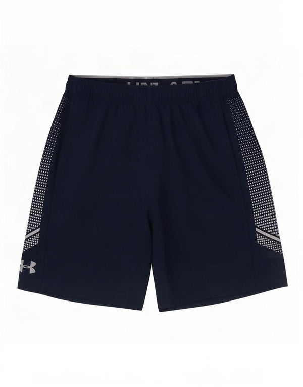 Pantaloncini sportivi Under Armour da uomo Heat Gear vestibilità ampia con grafica piccola blu navy