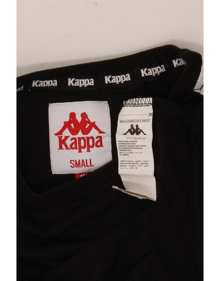 Felpa con grafica oversize da donna Kappa UK 10 piccola nera