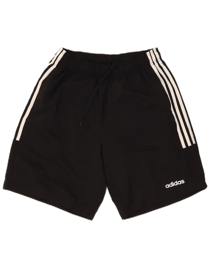 Pantaloncini sportivi da uomo Adidas medi neri in poliestere