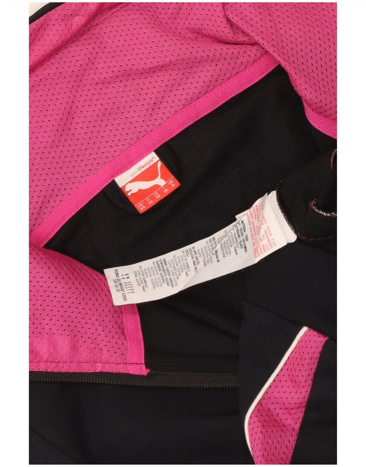 Giacca da tuta da donna Puma UK 8 Small Black Colourblock Cotton