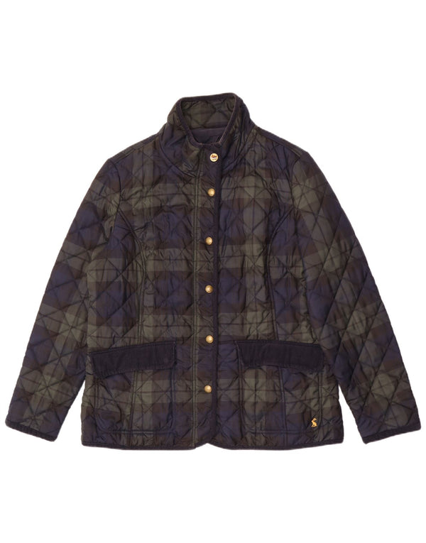 Giacca trapuntata da donna Joules UK 18 XL Poliestere a quadri blu navy