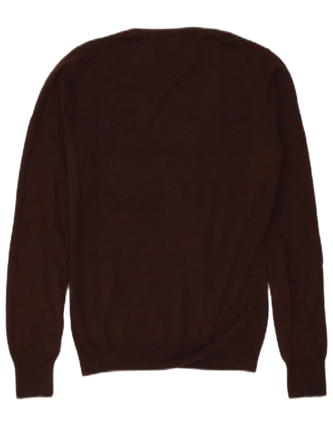 Maglione da donna con scollo a V Massimo Dutti UK 10 piccolo in seta marrone