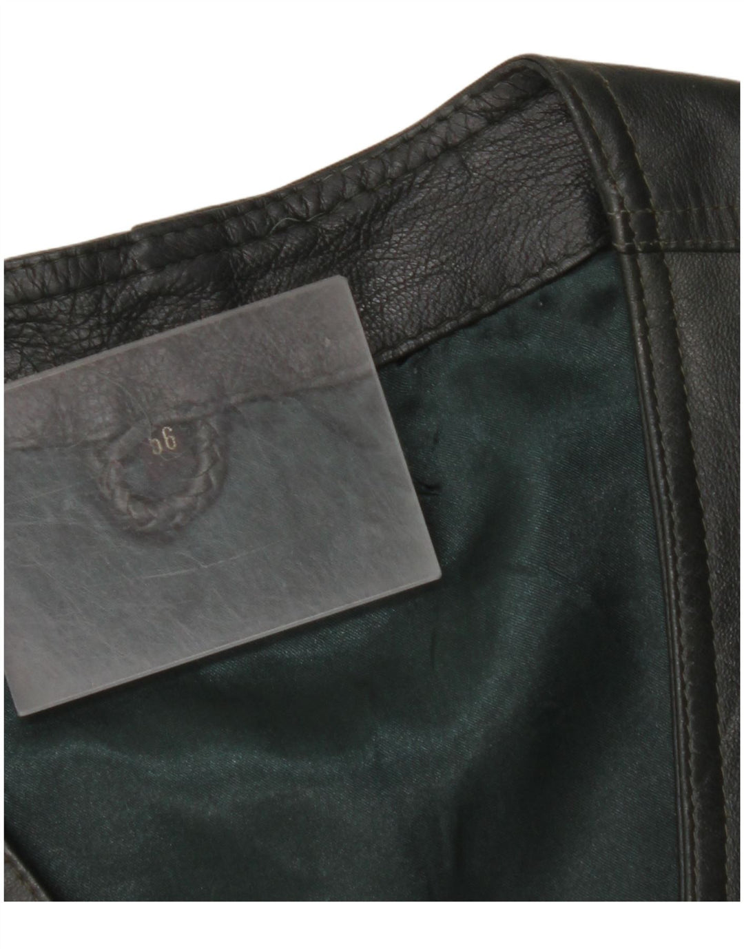 Gilet in pelle da uomo VINTAGE IT 56 2XL Pelle kaki