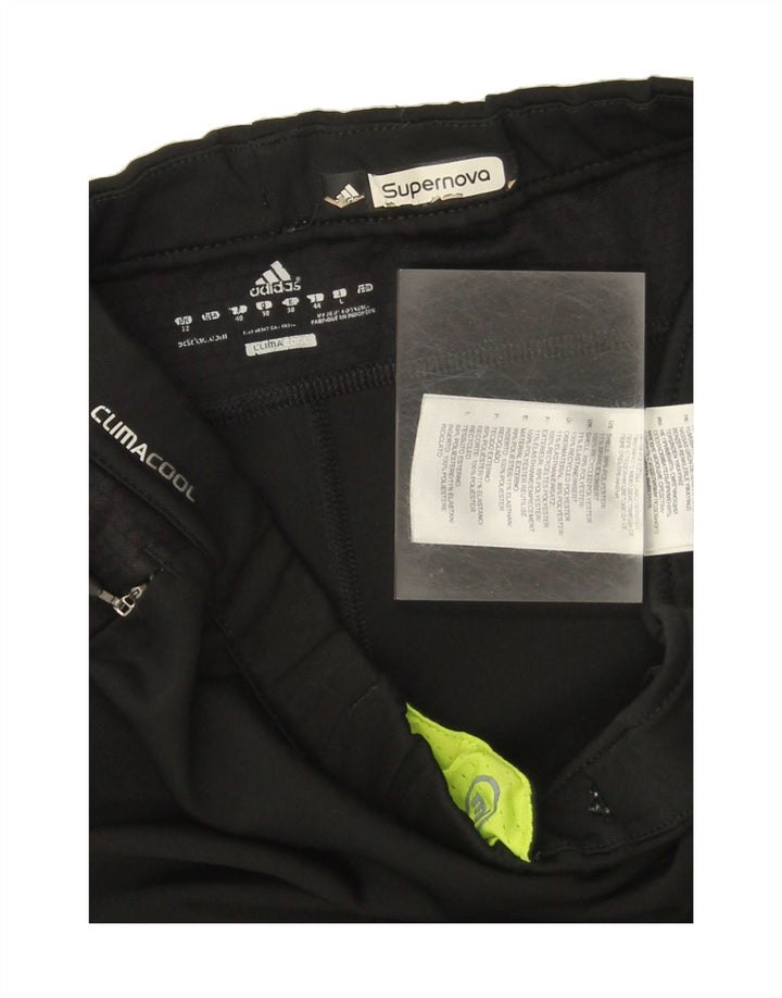 ADIDAS Womens Supernova Bermuda Sport Shorts UK 12 Medium  Black Polyester Vintage Adidas and Second-Hand Adidas from Messina Hembry 