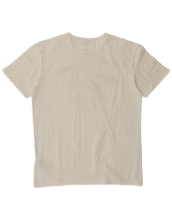 Guess T-shirt grafica da donna Top EU 38 Medium White Cotton Classic