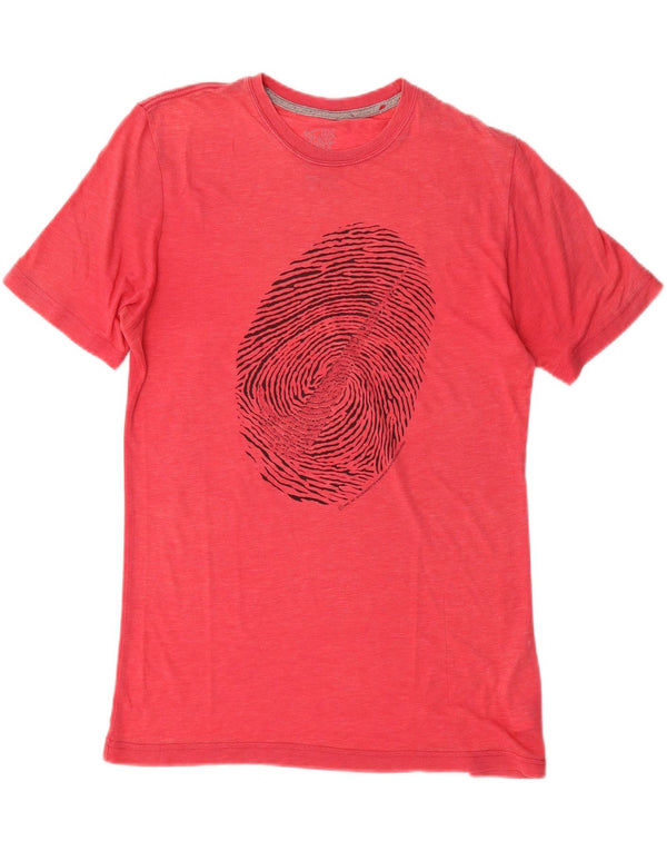 T-shirt grafica Nike da uomo con vestibilità regolare, top in poliestere rosso medio