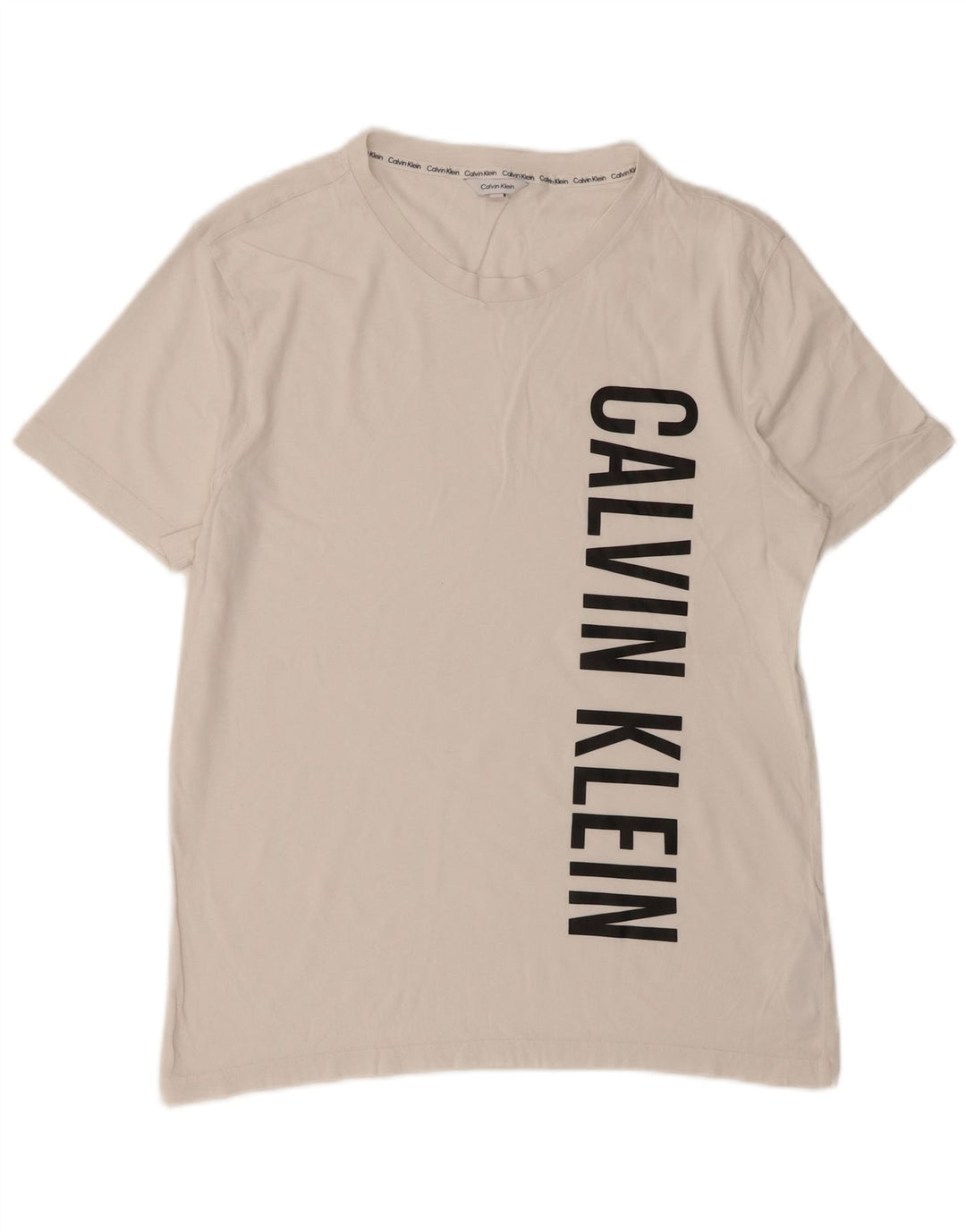 T-shirt grafica da uomo Calvin Klein Top in cotone bianco medio
