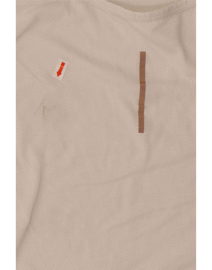 Canotta Nike Dri Fit da donna UK 14 Large in poliestere bianco sporco