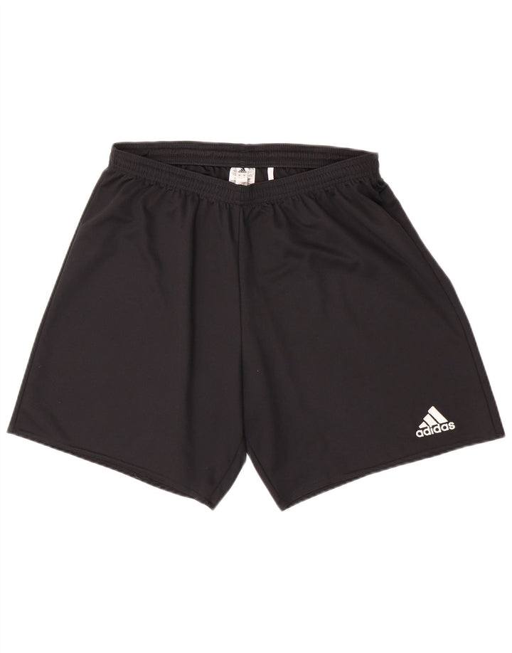 Pantaloncini sportivi Adidas Climalite da uomo grandi in poliestere nero