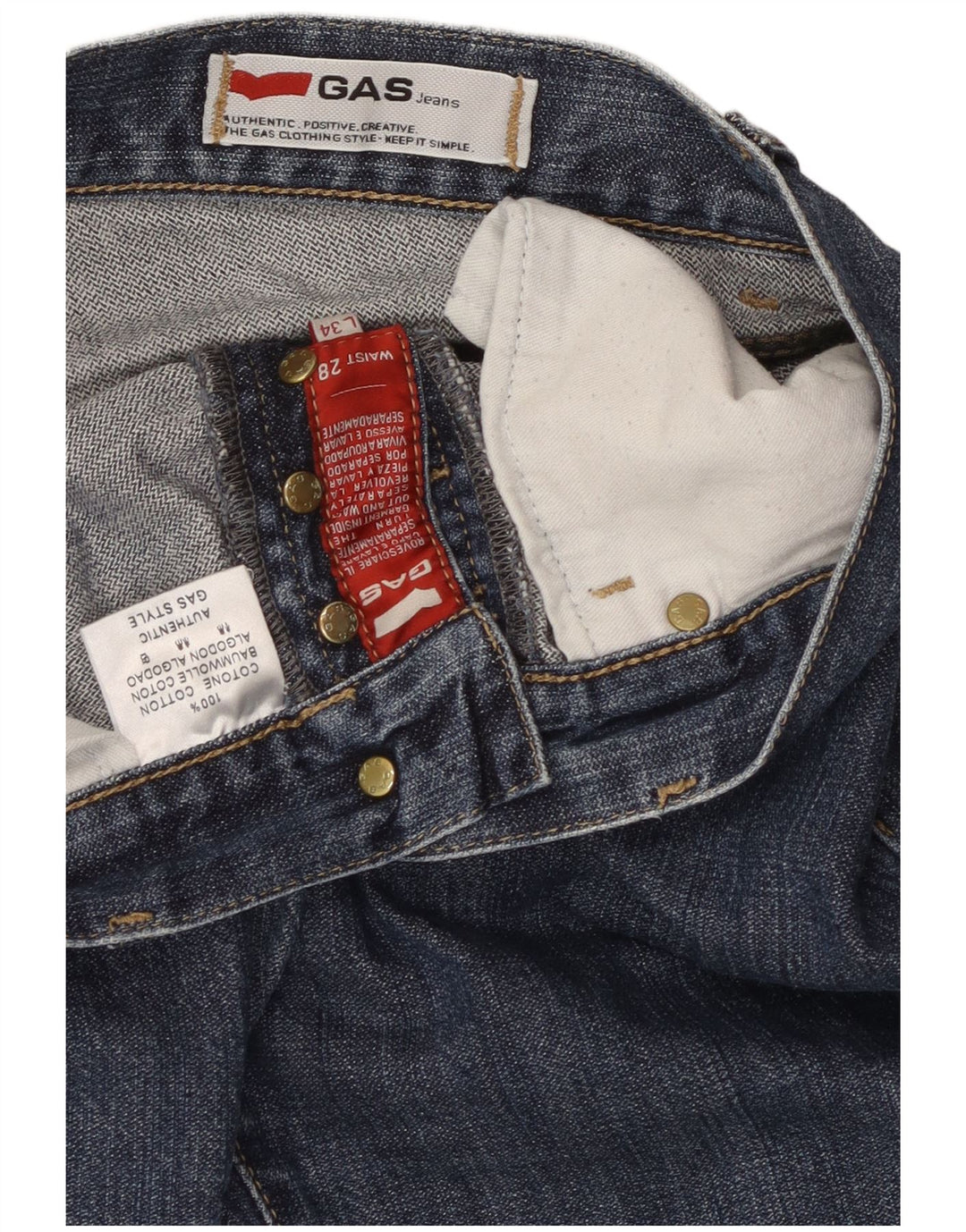 Jeans slim da donna GAS W28 L34 cotone blu