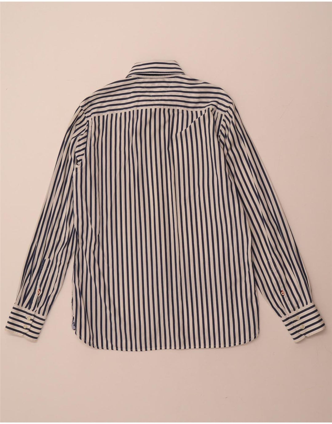 TOMMY HILFIGER Camicia da uomo in cotone a righe bianche medie