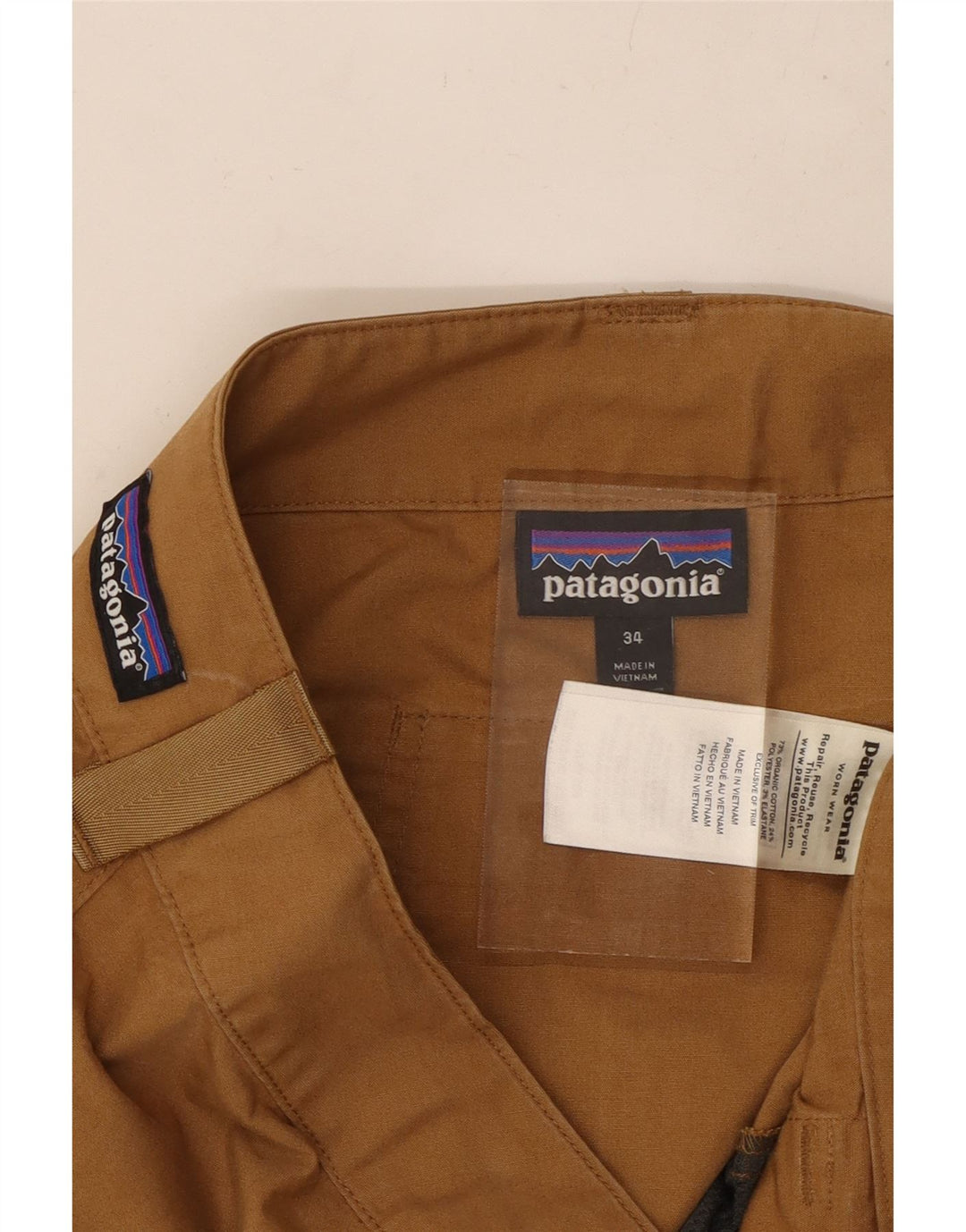 PATAGONIA Pantaloni casual dritti da uomo W34 L33 Cotone beige