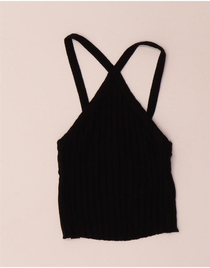 Top corto da donna Zara UK 8 piccolo in cotone nero