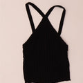 Top corto da donna Zara UK 8 piccolo in cotone nero