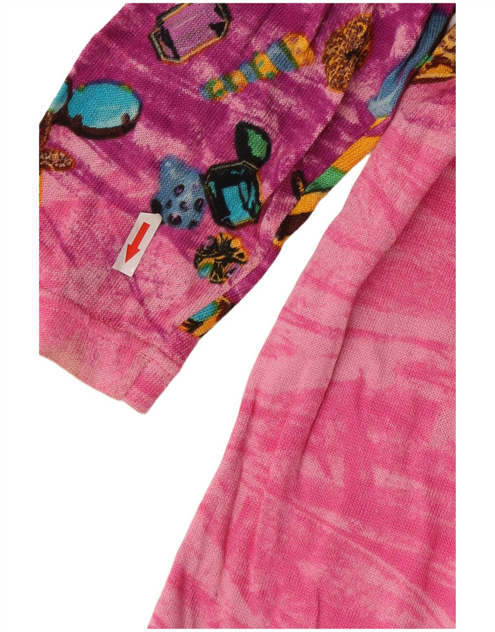 Le Bambole Maglione cardigan lungo da donna con motivo astratto IT 48 XL Rosa